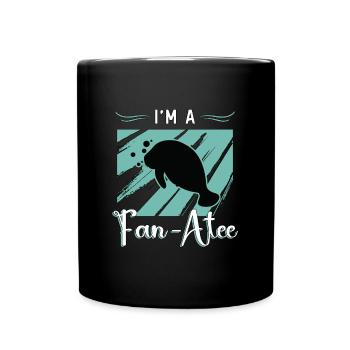 Dugong Je suis un fan de créatures marines amoureux des lamantins - Mug uni - noir - Devant