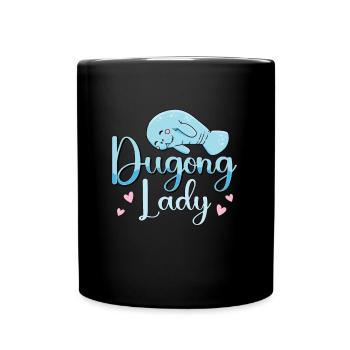 Dugong Lady Animaux marins Créatures marines Lamantin - Mug uni - noir - Devant