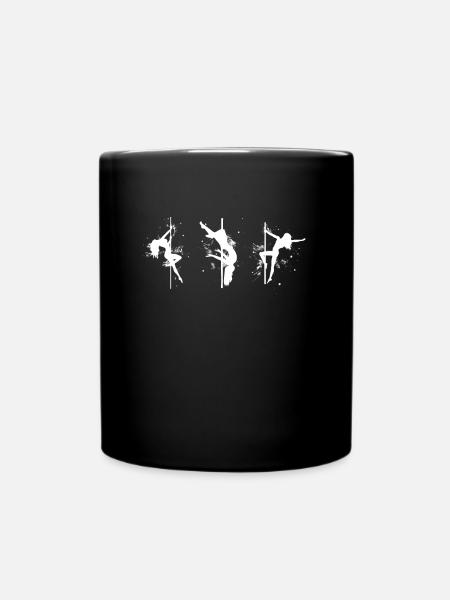 Pole Dancing Dancers - Full Colour Mug - black