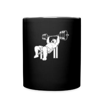 Powerlifting Powerlifter Tiger - Tasse einfarbig - Schwarz - Vorne