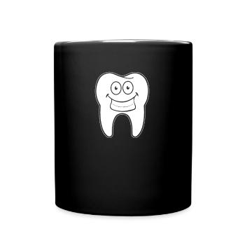 Zahnarzt Dentist Lächelnd - Tasse einfarbig - Schwarz - Vorne