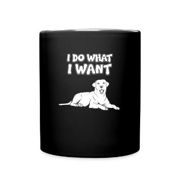 Je m’en fous chien - Mug uni - noir - Devant