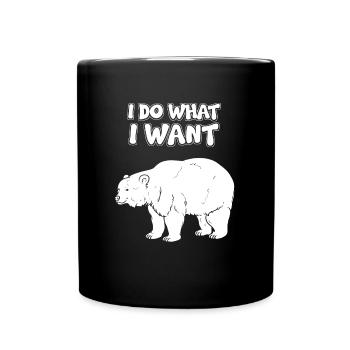Je m’en fous - Mug uni - noir - Devant