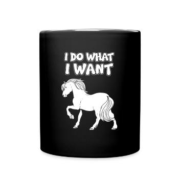 I don't care about horse - Full Colour Mug - black - Front