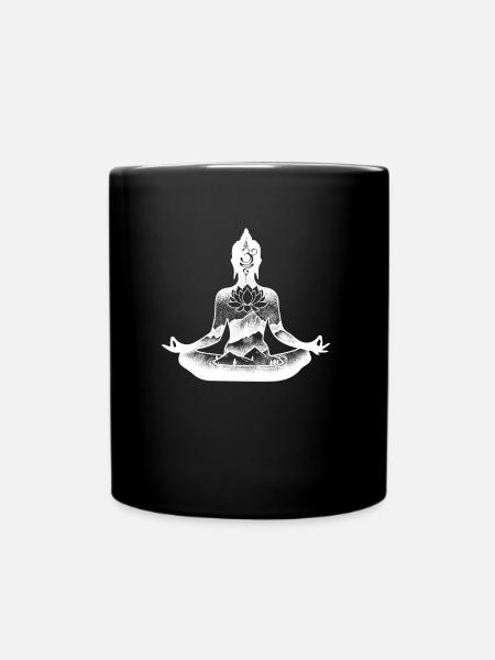 Feuille de Lotus bouddhiste de Bouddha - Mug uni - noir