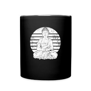 Buddha Buddhist Funny - Full Colour Mug - black - Front