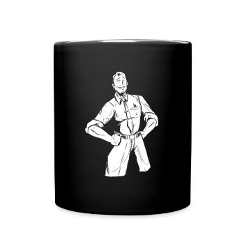 Vatertag Papa - Tasse einfarbig - Schwarz - Vorne