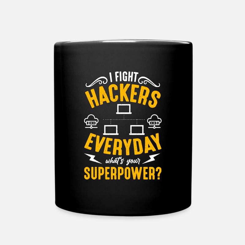 Ingénieur réseau I Lutte contre les hackers Cybersécurité - Mug uni - noir