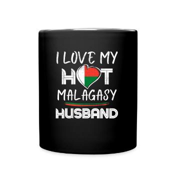 Funny Malagasy Husband Proud Wife - Full Colour Mug - black - Front