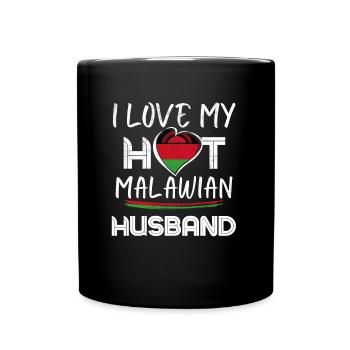Funny Malawian Husband Proud Wife - Full Colour Mug - black - Front