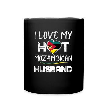 Funny Mozambican Husband Proud Wife - Full Colour Mug - black - Front