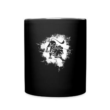 Signe du zodiaque Lion Symbole - Mug uni - noir - Devant