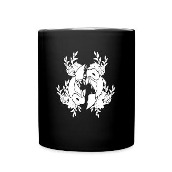 Zodiac Sign Pisces Symbol - Full Colour Mug - black - Front