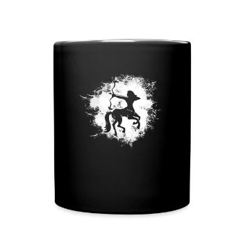 Signe du zodiaque Symbole du Sagittaire - Mug uni - noir - Devant