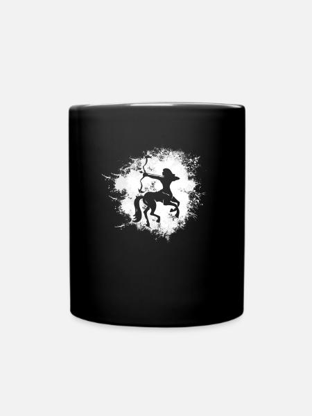 Sternzeichen Schütze Symbol - Tasse einfarbig - Schwarz