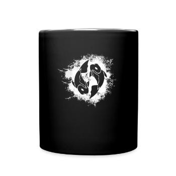 Zodiac Sign Pisces Symbol - Full Colour Mug - black - Front