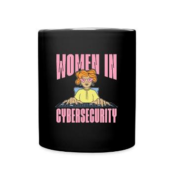 Cybersecurity Women In Cybersecurity Programming - Full Colour Mug - black - Front