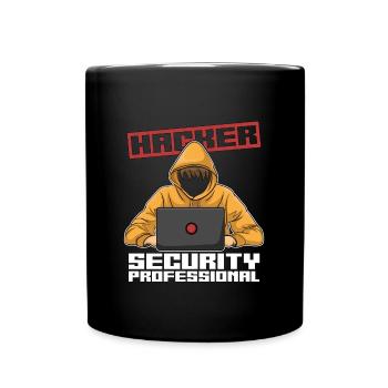 Cybersecurity Hacker Security Professional Analyst - Full Colour Mug - black - Front