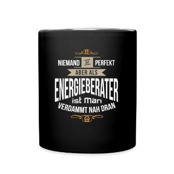 Energieberater Energieexperte Energieerzeugung - Tasse einfarbig - Schwarz - Vorne