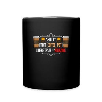 Data Analyst Select From Coffee Pot Programming - Full Colour Mug - black - Front