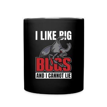 Entomologiste J’aime les gros insectes Insectes entomologie - Mug uni - noir - Devant