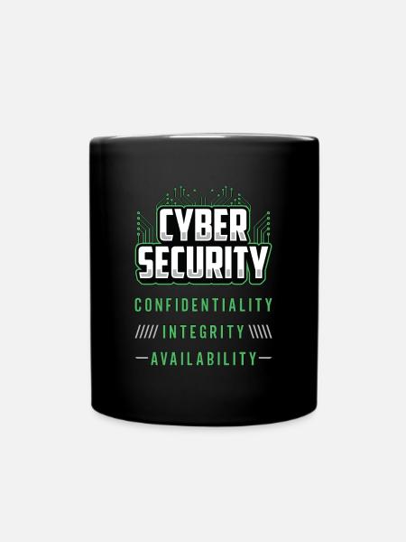 Cyber Security Confidentiality Integrity Analyst - Tasse einfarbig - Schwarz