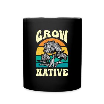 Asclépiade Grow Native Retro Monarchs Entomologistes - Mug uni - noir - Devant