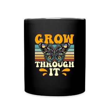 L’asclépiade pousse à travers elle Papillons entomologistes - Mug uni - noir - Devant