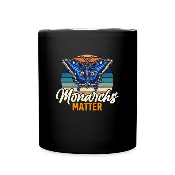 Asclépiade Monarques Matter Nature Lover Entomologie - Mug uni - noir - Devant