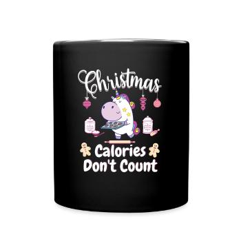 Sweet Christmas Unicorn Bakery Christmas Gift - Full Colour Mug - black - Front