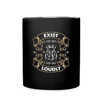 Les cigales existent bruyamment périodique Entomologie des cigales - Mug uni - noir - Devant