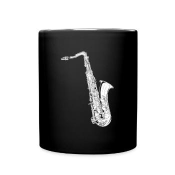 Fanfare de saxophone - Mug uni - noir - Devant
