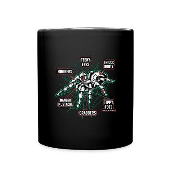 Tarantulas Teeny Eyes Thicc Booty Huggers Spider - Full Colour Mug - black - Front