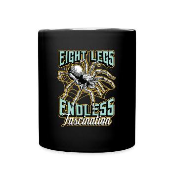 Tarantulas Eight Legs Endless Fascination Arachnid - Tasse einfarbig - Schwarz - Vorne
