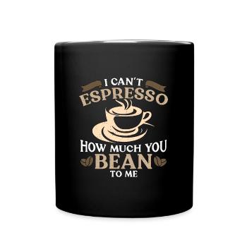 Espresso I Can't Espresso How Much Caffeine Latte - Full Colour Mug - black - Front