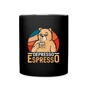 Espresso Depresso Espresso Coffee Drinker Latte - Full Colour Mug - black - Front
