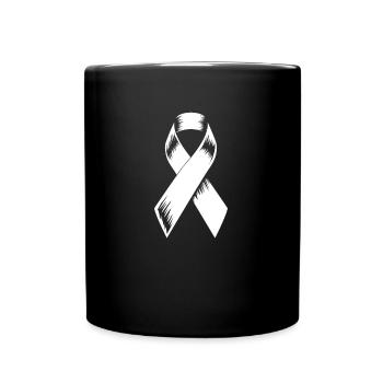 Brustkrebs - Tasse einfarbig - Schwarz - Vorne