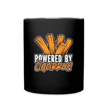 Churros Powered By Churros Dessert Cuisine Mexicaine - Mug uni - noir - Devant