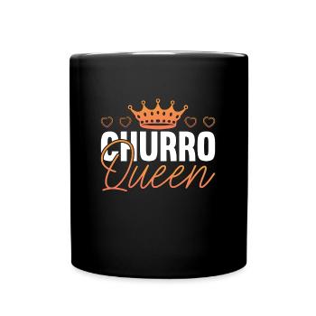 Churro Queen Mexican Food Dessert Fried Dough - Full Colour Mug - black - Front
