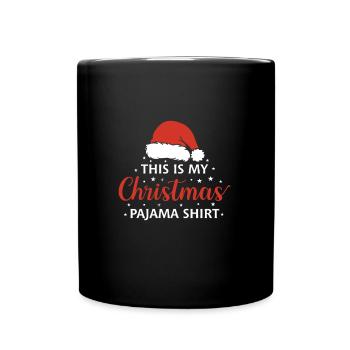 C’est ma chemise de pyjama de Noël hommes femmes - Mug uni - noir - Devant