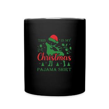 C’est ma chemise de pyjama de Noël hommes femmes - Mug uni - noir - Devant