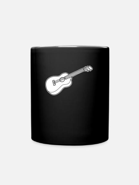 Ukulele - Tasse einfarbig - Schwarz