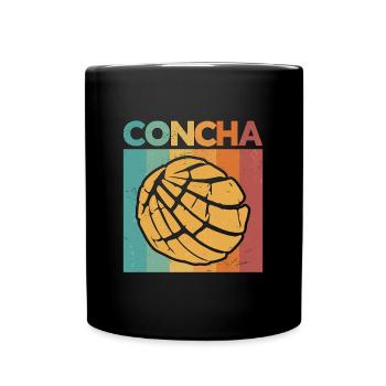 La cuisine mexicaine rétro Concha aime le pain de coquille sucré - Mug uni - noir - Devant