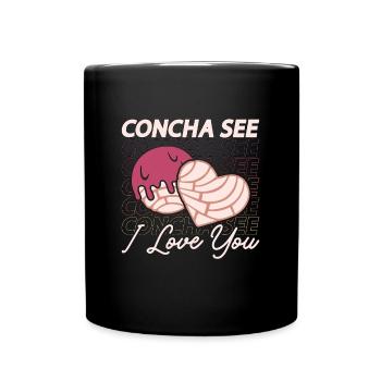 Concha See I Love You Conchas mexicaines de pain sucré - Mug uni - noir - Devant