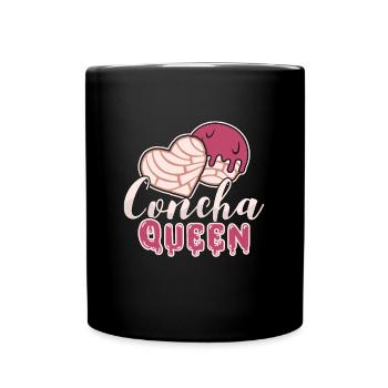 La reine Concha aime le pain sucré aux coquilles Dulce Conchas - Mug uni - noir - Devant