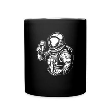 Astronaut, Spaceman, Cosmonaut - Full Colour Mug - black - Front