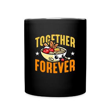 Boulettes de viande ensemble Forever Loves Pasta Boulette de viande - Mug uni - noir - Devant
