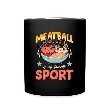 La boulette de viande est mon sport préféré aime le cuisinier italien - Mug uni - noir - Devant