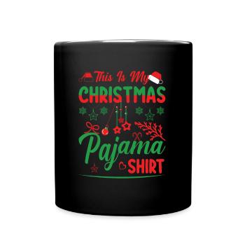 C’est ma chemise de pyjama de Noël hommes femmes - Mug uni - noir - Devant