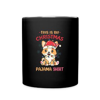 C’est ma chemise de pyjama de Noël hommes femmes - Mug uni - noir - Devant